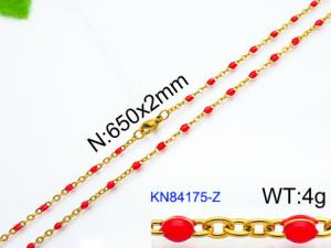 Staineless Steel Small Gold-plating Chain - KN84175-Z