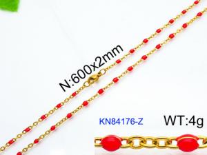 Staineless Steel Small Gold-plating Chain - KN84176-Z