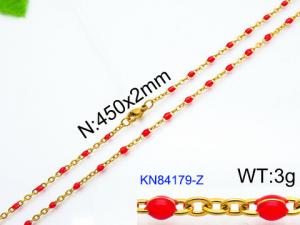 Staineless Steel Small Gold-plating Chain - KN84179-Z