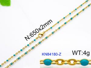 Staineless Steel Small Gold-plating Chain - KN84180-Z