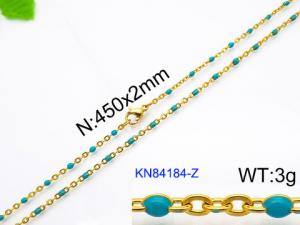 Staineless Steel Small Gold-plating Chain - KN84184-Z