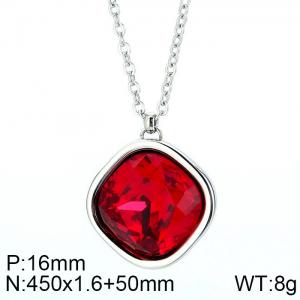Stainless Steel Stone Necklace - KN84597-GC