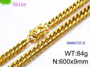 SS Gold-Plating Necklace - KN84737-Z