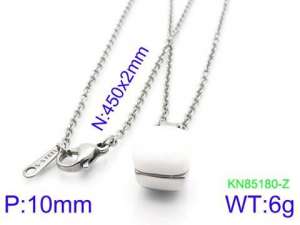 Stainless Steel Stone & Crystal Necklace - KN85180-Z