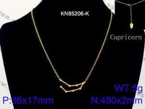 SS Gold-Plating Necklace - KN85206-K