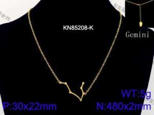 SS Gold-Plating Necklace - KN85208-K