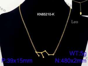 SS Gold-Plating Necklace - KN85210-K