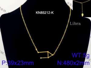 SS Gold-Plating Necklace - KN85212-K