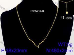 SS Gold-Plating Necklace - KN85214-K