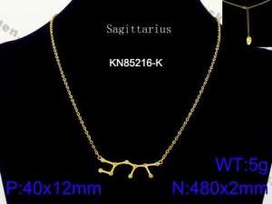 SS Gold-Plating Necklace - KN85216-K