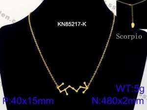 SS Gold-Plating Necklace - KN85217-K