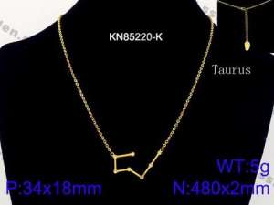 SS Gold-Plating Necklace - KN85220-K