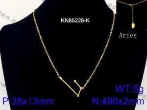 SS Gold-Plating Necklace - KN85226-K