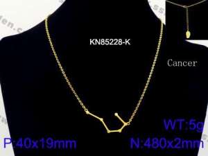 SS Gold-Plating Necklace - KN85228-K