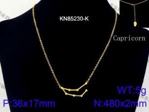 SS Gold-Plating Necklace - KN85230-K