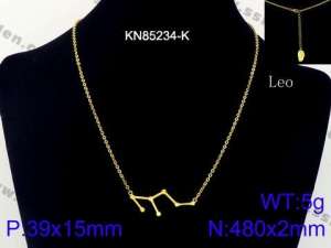 SS Gold-Plating Necklace - KN85234-K