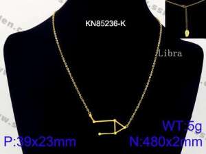 SS Gold-Plating Necklace - KN85236-K