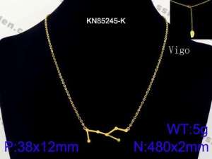 SS Gold-Plating Necklace - KN85245-K