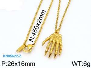 SS Gold-Plating Necklace - KN85622-Z