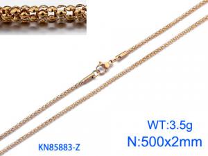 Staineless Steel Small Gold-plating Chain - KN85883-Z