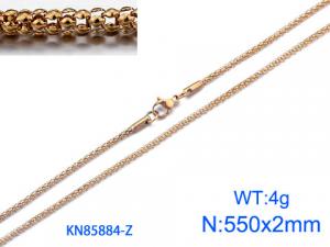 Staineless Steel Small Gold-plating Chain - KN85884-Z
