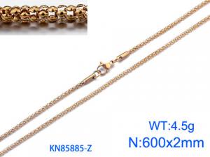 Staineless Steel Small Gold-plating Chain - KN85885-Z