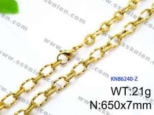 SS Gold-Plating Necklace - KN86240-Z