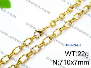 SS Gold-Plating Necklace - KN86241-Z