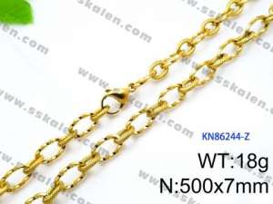 SS Gold-Plating Necklace - KN86244-Z