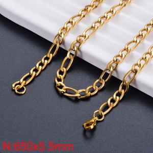 SS Gold-Plating Necklace - KN86282-Z