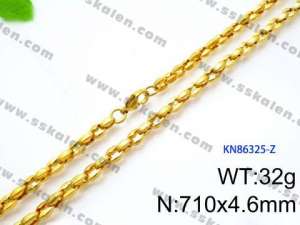 SS Gold-Plating Necklace - KN86325-Z