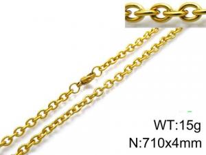 SS Gold-Plating Necklace - KN87035-Z