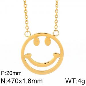 SS Gold-Plating Necklace - KN87775-K