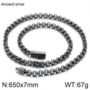 Stainless Steel Necklace - KN88078-KFC