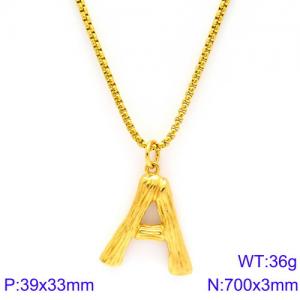 SS Gold-Plating Necklace - KN88105-KHX