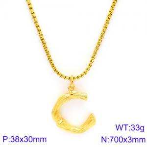 SS Gold-Plating Necklace - KN88107-KHX