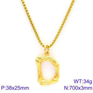 SS Gold-Plating Necklace - KN88108-KHX