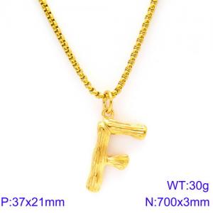 SS Gold-Plating Necklace - KN88110-KHX