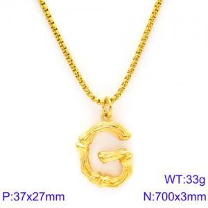 SS Gold-Plating Necklace - KN88111-KHX