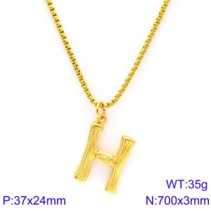SS Gold-Plating Necklace - KN88112-KHX