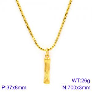 SS Gold-Plating Necklace - KN88113-KHX