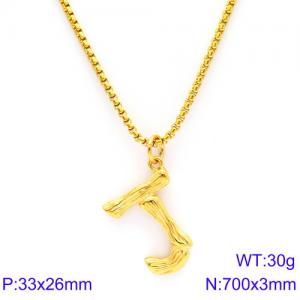 SS Gold-Plating Necklace - KN88114-KHX