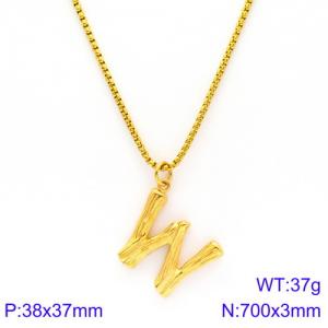 SS Gold-Plating Necklace - KN88127-KHX