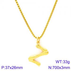 SS Gold-Plating Necklace - KN88130-KHX