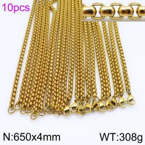 SS Gold-Plating Necklace - KN88133-Z