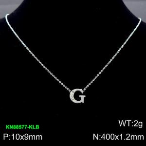 Stainless Steel Necklace - KN88577-KLB