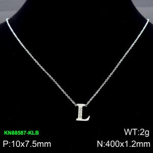 Stainless Steel Necklace - KN88587-KLB