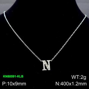 Stainless Steel Necklace - KN88591-KLB