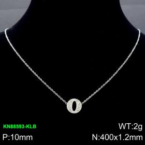 Stainless Steel Necklace - KN88593-KLB