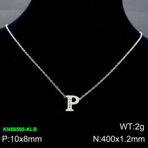 Stainless Steel Necklace - KN88595-KLB